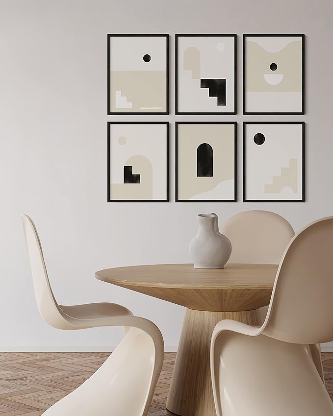 HAUS AND HUES Frames 18 x 24 - Set of 6, Black Oak Picture Frames, 18x24 in, Contemporary Style, Lightweight, Wall Mount, Tabletop