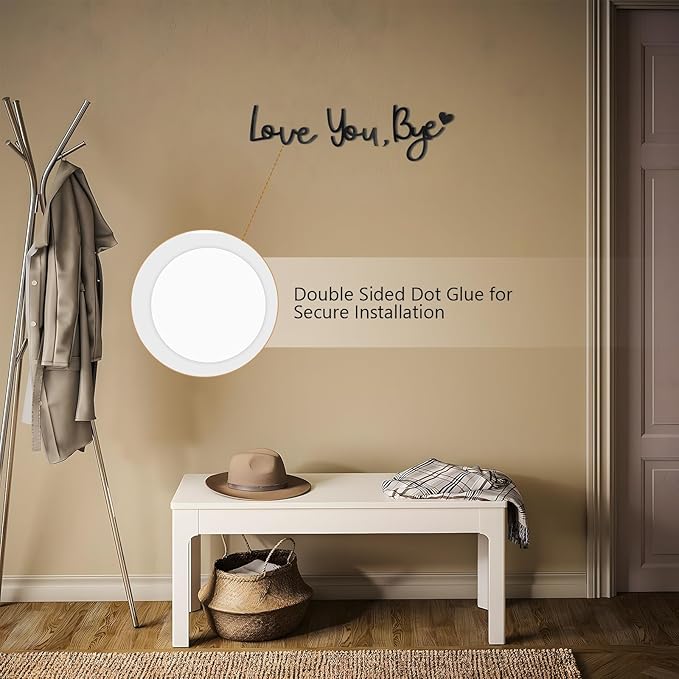 Yadiana Love You Bye Sign Above Door Boho Home Decor, Black Modern Wall Art Decor Express Love and Warm for Your Family Lovers, Valentine xmas Gift Room Entryway Hallway House Wall Decor Aesthetic