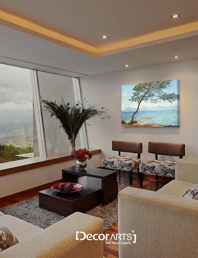 DECORARTS - The Esterel Mountains 1888, Claude Monet Art Reproduction. Giclee Canvas Prints Wall Art for Home Decor 30x24