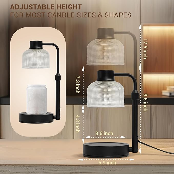 KLL Candle Warmer Lamp with Timer: Birthday Gifts for Women Mom - House Warming Gifts New Home Decor - Dorm Room Office Apartment Vintage Home Decor