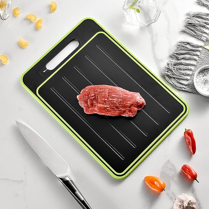 Cutting Board Double Sided,2 Pcs Vegetable Board With Sharpening Stone,Large Size+Small Size,Food Grade Stainless steel and Wheat straw PP Material,Eco-Friendly and Easy to Clean (black)