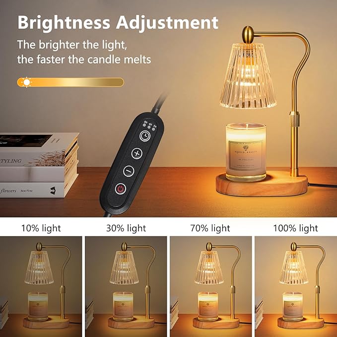 Candle Warmer Lamp with Timer and Dimmer Adjustable Height for Home Room Decor, Brithday Gifts for Women, Candle Warmer for Scented Jar Candles Mother's Day Gifts