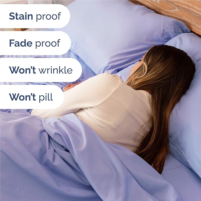 Full Size 4 Piece Sheet Set - Comfy Breathable & Cooling Bed Sheets Set - Hotel Luxury Bedding for Women, Men, Kids, Teens, Boys & Girls - Deep Pockets, Ultra-Soft, Wrinkle Free - Oeko-Tex - Lavender