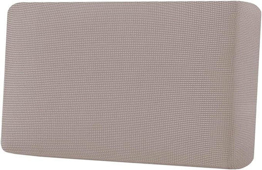 H.VERSAILTEX Super Stretch Individual Seat Cushion Covers Sofa Covers Couch Cushion Covers Slipcover Sets Thick Jacquard Textured Twill Fabric (1 Piece Loveseat Cushion Cover, Sand)