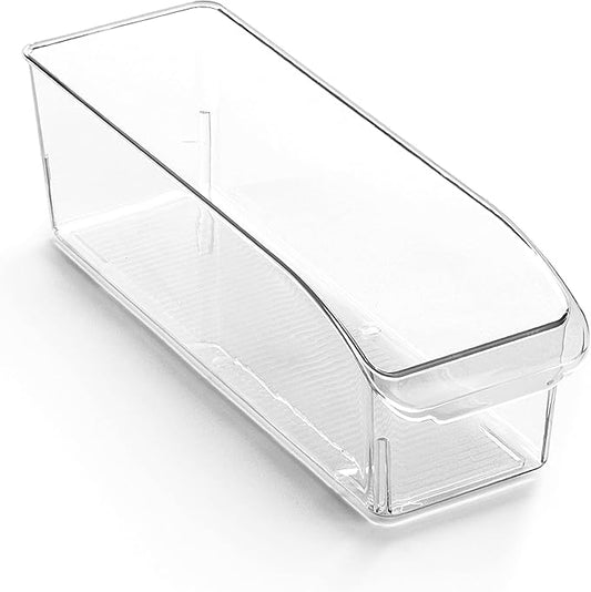 BINO | Plastic Storage Bins, Small | THE CURVE COLLECTION | Multi-Use Organizer Bins | Storage Containers Kitchen, Pantry and Home Organization | Fridge Organizers | Pantry Organization and Storage
