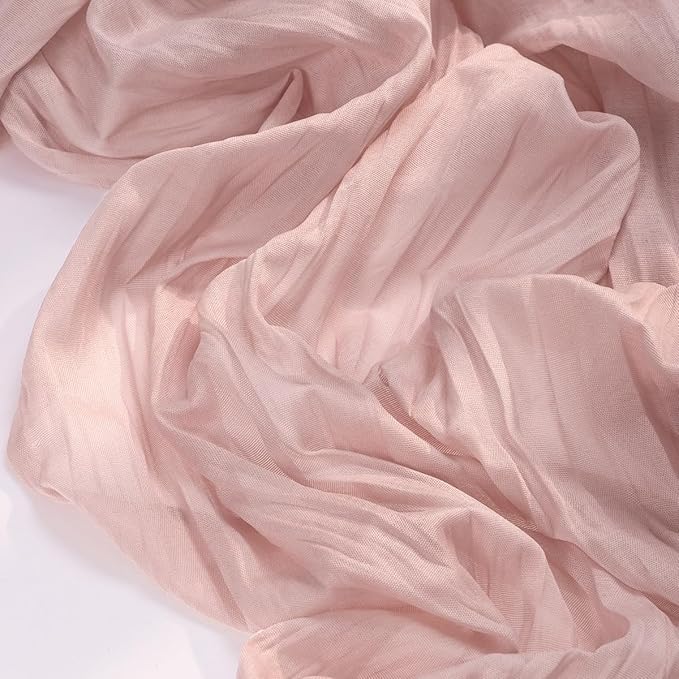 Socomi Pink Cheesecloth Table Runner Fall Thanksgiving Boho Rustic Gauze Dusty Pink Farmhouse 120 inch 10FT Cheese Cloth Runner for Wedding Party Baby Shower Birthday Holiday Home Decor