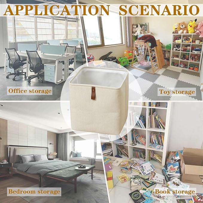 Cube Storage Bin 12x12 in,Collapsible Fabric Storage Bins,Open Home Storage Bins,Baskets for organizing,For Clothing Storage,Toy Storage,Office Storage,Home Decoration