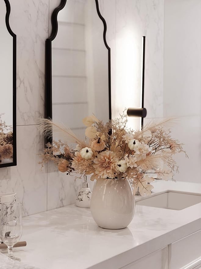 MISSPIN 10 PCS 18 inch Fall Decor Bouquets, Fall Decorations Indoor Outdoor Halloween Thanksgiving Farmhouse Arrangement Decorations for Front Door Wedding Centerpieces in Autumn (Boho)