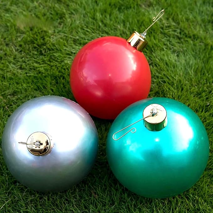 Inflatable Holiday Ornament – Ultimate Indoor/Outdoor Decoration – Reusable and Storage Friendly – for Weddings, Parties, Events, Team Colors – 8" Mini Trio Bundle Set – Traditional