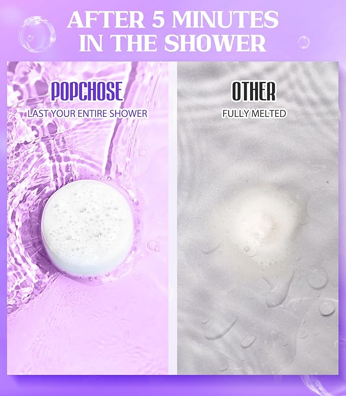 POPCHOSE Shower Steamers Aromatherapy - 16 Pack Lavender Essential Oils Shower Tablets, Self Care Relaxation & Home SPA, Quick Relief Nasal Congestion, Birthday Gifts for Women, Men, Dad, Daughter