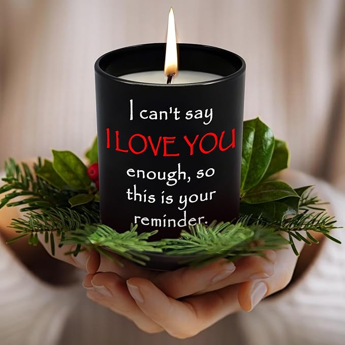 Anniversary Couple Gifts for Him Her - Long Lasting Vanilla Lavender Scented Candle 10 oz - Wedding Engagement Birthday Gifts for Women Men Couples Boyfriend Girlfriend Husband Wife