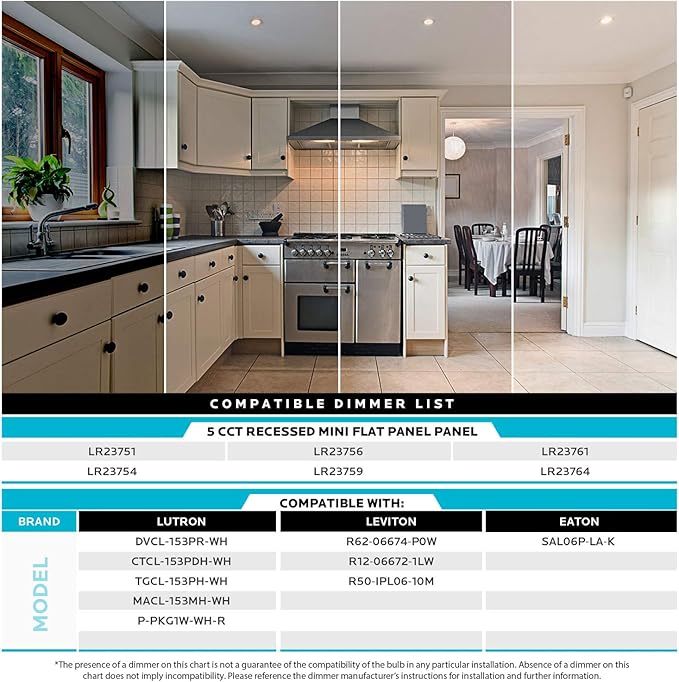 LUXRITE 3 Inch Square Ultra Thin LED Recessed Light with Junction Box, 8W, CCT Color Selectable 2700K | 3000K | 3500K | 4000K | 5000K, Dimmable Wafer Light, 540 Lumens, Energy Star, IC Rated (6 Pack)