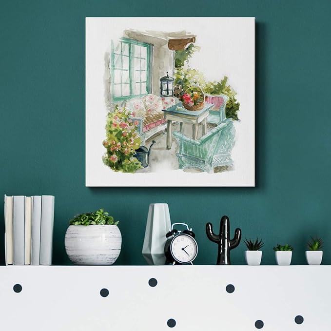 Wexford Home Square Premium Gallery Wrapped Canvas Flower Multicolor Wall Art Abstract Floral Romance Modern Pictures Print for Home Office, Ready to Hang