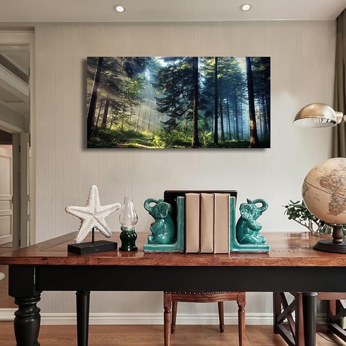 Tree Wall Art Canvas-Beautiful Landscape Wall Art for Living Room,Bedroom and Office-Large Tree Pictures Wall Decor 24x48 Inches-Vibrant and Colorful Wall Painting-Artwork for Walls and Home Decor