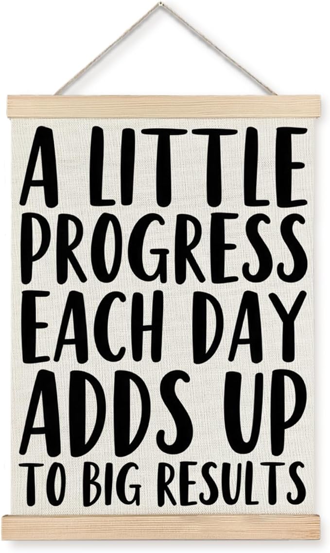 Supwhd Aesthetics Positive Affirmations Wall Decor, Inspirational Add Up to Big Results Office Wall Art, Motivational Quotes Wall Art for Office Classroom Home, 12x16