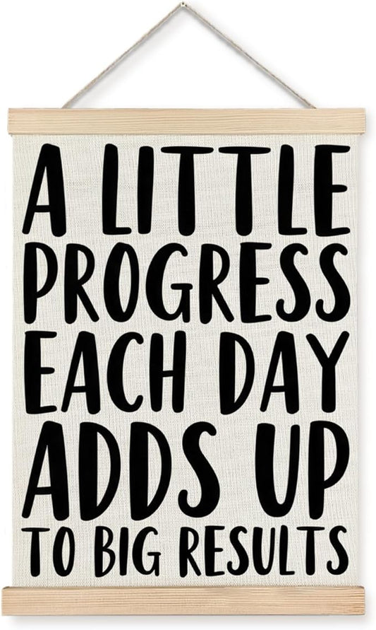 Supwhd Aesthetics Positive Affirmations Wall Decor, Inspirational Add Up to Big Results Office Wall Art, Motivational Quotes Wall Art for Office Classroom Home, 12x16