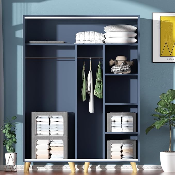 3Pack Foldable Storage Bins - Frame Storage Box Linen Fabric Stackable Clothes Container Organizer with Clear Window & Carry Handles Large Capacity (Large-66L, Dark Gray)