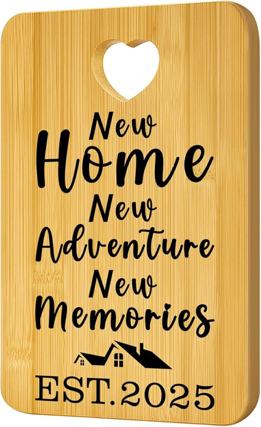 Housewarming Gift for New Home Charcuterie Boards Decorative Bamboo Cutting Board Kitchen House Decor House Owners Present for Christmas Gifts New Apartment Wooden Cheese Board