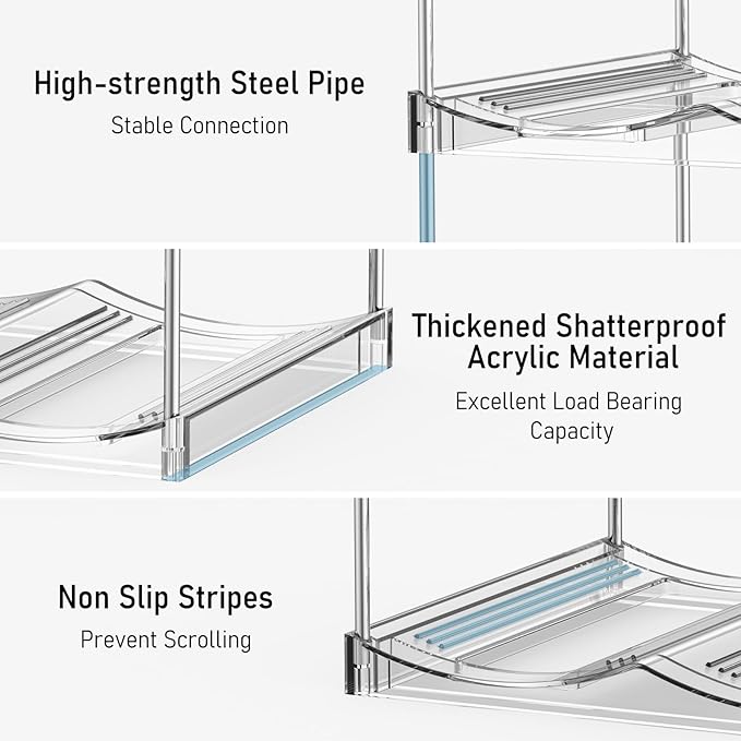 Water Bottle Organizer Stanley Cup Holder, 4-Tier Tumbler Storage, Stackable Water Bottle Holder for Kitchen Cabinet Pantry, Large Compartment fits 40 oz Tumblers, Stanley Accessories