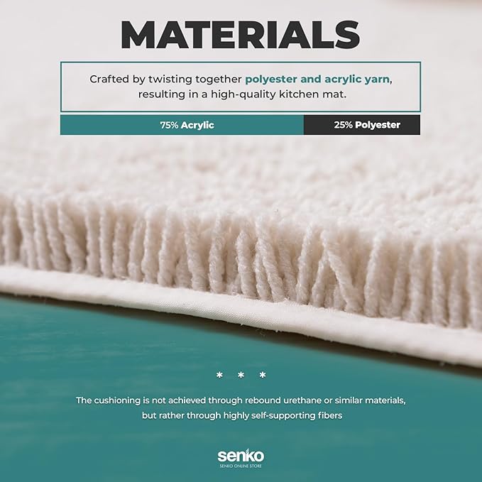 S.D.S. Anti-Fatigue Kitchen Mat, Non-Skid, Washable, Water Absorbent, Kitchen Rug, Long Kitchen Mat, Floor Mat for Kitchen Sink Area (Pink, 19.7X 47.2 Inches)