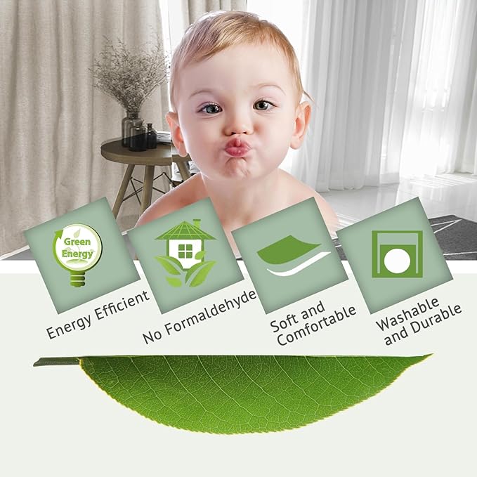 H.VERSAILTEX 100% Blackout Curtain for Bedroom 63 Inches Long Grommet Linen Face Full Light Blocking Curtain Drape for Living Room Thermal Insulated Linen Look Curtain 1 Panel, 52" W x 63" L, Stone