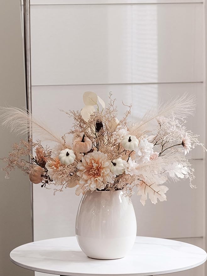 MISSPIN 10 PCS 18 inch Fall Decor Bouquets, Fall Decorations Indoor Outdoor Halloween Thanksgiving Farmhouse Arrangement Decorations for Front Door Wedding Centerpieces in Autumn (Boho)