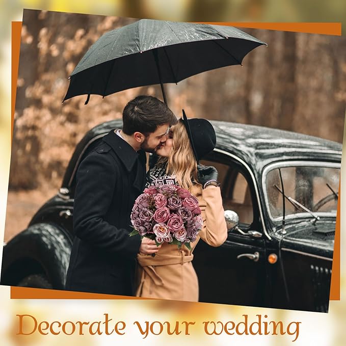 Geosar 16 Bundles Artificial Peonies Flowers Fake Silk Peony Bouquet Faux Peonies Flowers Bulk for Decoration Vase Florals Arrangements Wedding Party Table (Plum Purple)