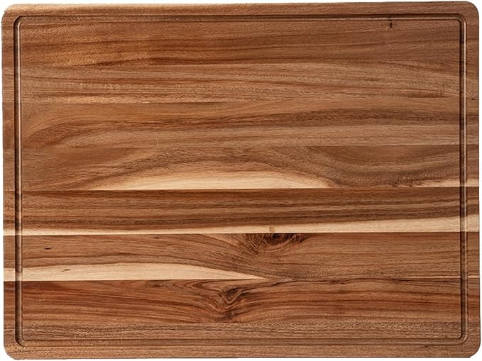Garvee 20x15 Inch Large Acacia Cutting Board, Wood Thick Chooping Board for Kitchen with Deep Juice Groove, Large Butcher Block for Meat Fruits Vegetables Turkey