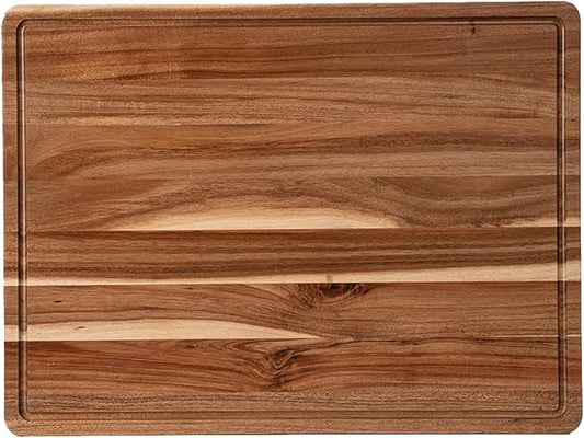Garvee 20x15 Inch Large Acacia Cutting Board, Wood Thick Chooping Board for Kitchen with Deep Juice Groove, Large Butcher Block for Meat Fruits Vegetables Turkey