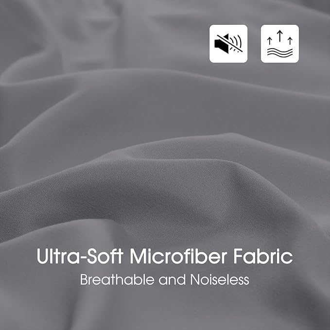 Basic Beyond Twin Comforter Set - Reversible Twin Bed Comforter in Grey/Charcoal Gray, 1 x 66"x92" Comforter & 1 x 20"x26" Pillow Sham