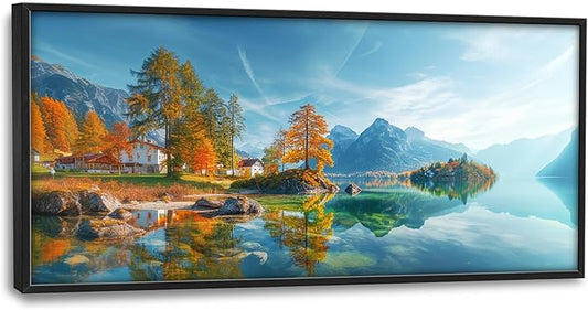Lovira Lake Landscape Large Wall Art Nature Scenery Canvas Wall Decor Pictures Prints Painting Framed Modern Artwork for Living Room Bedroom Bathroom Kitchen Office 30"x60"