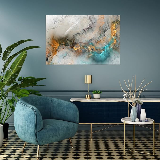 XXMWallArt FC3269 Abstract Canvas Wall Art Fancy Paint Canvas Print Painting Artwork for Living Room Bedroom Kitchen Home and Office Wall Decor