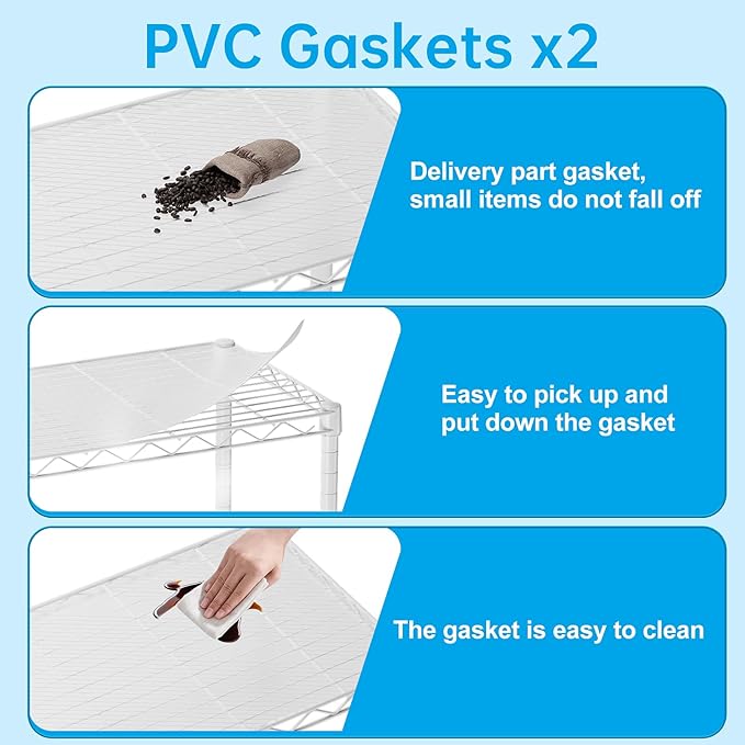 SINGAYE 3 Small Shelves Storage Shelf Wire Shelving Unit Metal Shelf Adjustable Organizers Storage Shelving with Wheels for Bathroom Laundry Room Kitchen Pantry11.5”D x 17.3”W x 30”H White