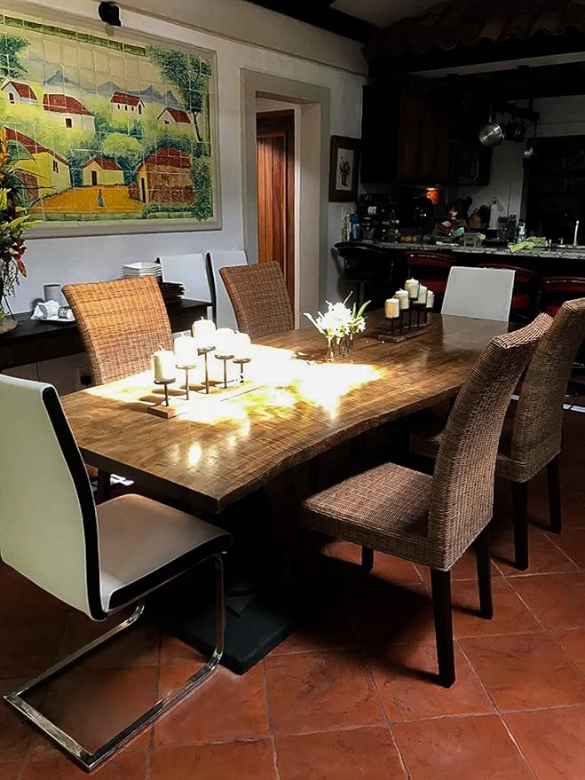 Elegant Decorative Votive Candle Holder Centerpiece, 5 Glass Cups on Wood Base-Tray for Anniversary, Wedding, Dining Table Centerpiece, Decorations Living Room, Decor Coffee Table Centerpiece, Menorah