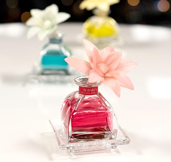 AGRARIA PetiteEssence Flower and Reed Diffuser Set, Hand Crafted Sola Flower Botanical Home Fragrance Diffuser, Scented Oil Reed Diffuser, Flower and Reed Diffuser Gift Set for All Occasions