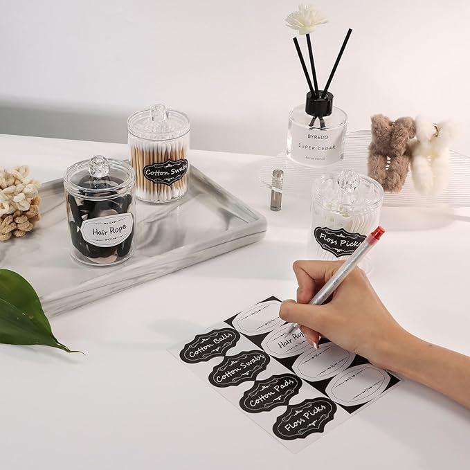 IMAVO Bathroom Accessories Set,Green Bathroom Set,9 Pieces Bathroom Accessory Set,Qtip Holders,Trash Can for Bathroom Décor and Home Gifts