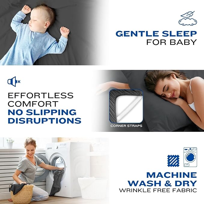 Twin XL Sheets 4pcs XL Twin Sheet Set Twin XL Fitted Sheet Extra Long Twin Sheets XL Twin Fitted Sheet Twin Extra Long Sheet Set Twin XL Bedding Twin XL Fitted Sheets XL Twin Sheets Twin XL Sheet Gray