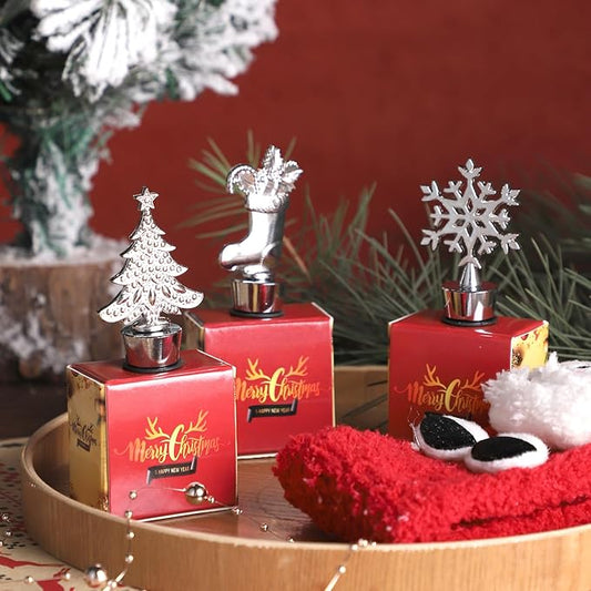 Set of 6 Christmas Wine Stopper for Xmas Decorative,Christmas party decoration gift,Bridal Shower or Baby Shower Party Favors Gifts for Guests Christmas Decorations Souvenirs with