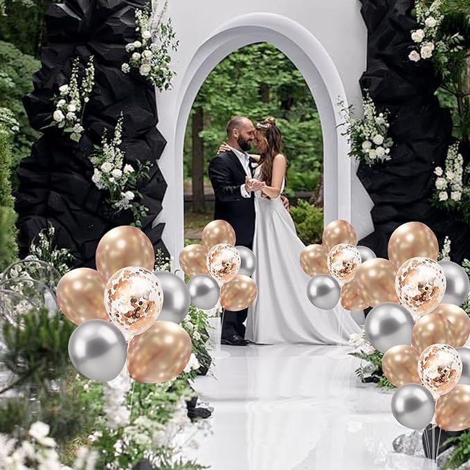 Champagne Balloon Stand Centerpiece Table Decorations for Women's Birthday Bridal Shower Wedding Engagement Anniversary Retirement Mother's Day New Years Decorations 2025 (Champagne set4)