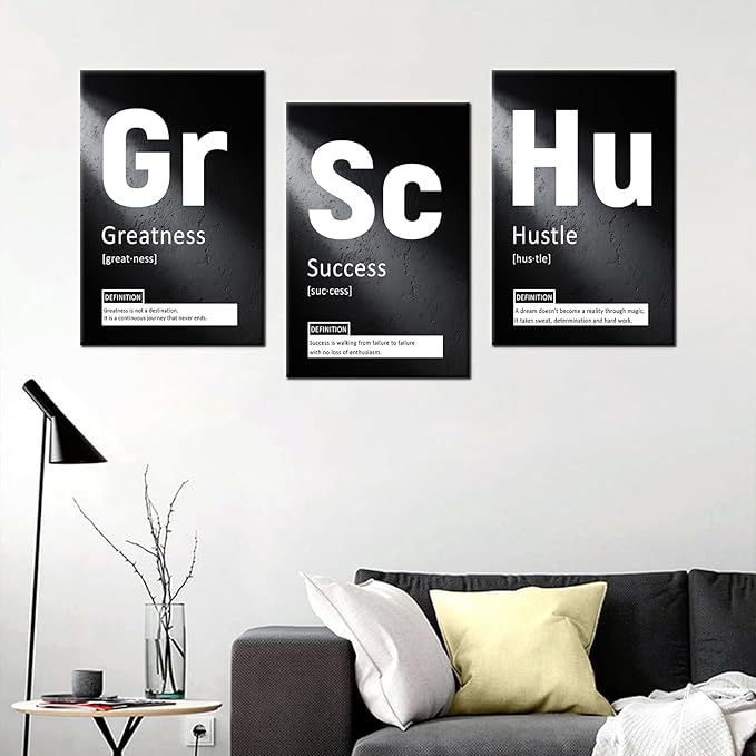 Motivational Poster Wall Art Home Decor Inspirational Entrepreneur Quotes Printed on Canvas Picture Painting Wall Decor Artwork for Home Teens Room Office Wall Decoration Ready to Hang [48''Hx24''W]