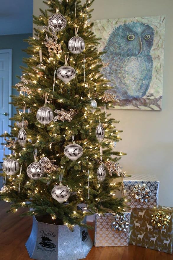 8PCS 4" Christmas Ball Ornaments Shatterproof Brown Christmas Tree Decorations Xmas Tree Balls Halloween Ornaments Décor