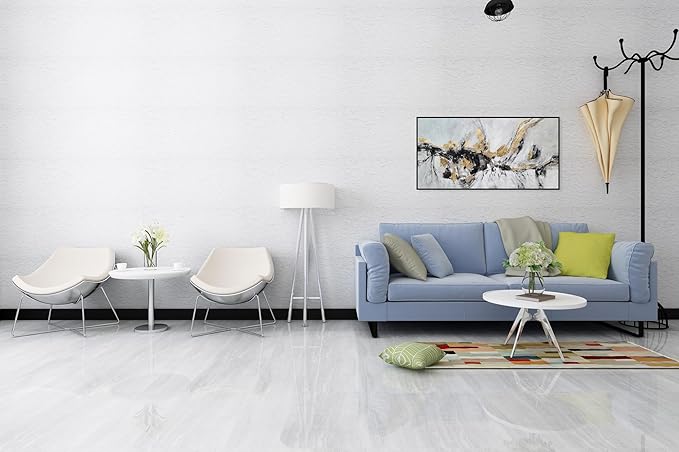 Yihui Arts Black White Gold Canvas Wall Art Hand Painted Abstract Painting Modern Decor