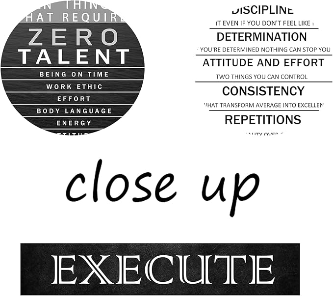 Office Inspirational Canvas Wall Art Core Values Quote Motivational Wall Decor Zero Talent Poster Picture Print 3 Panels Modern Inspiring Painting Artwork for Living Room Home Decor [72''Wx 36''H]