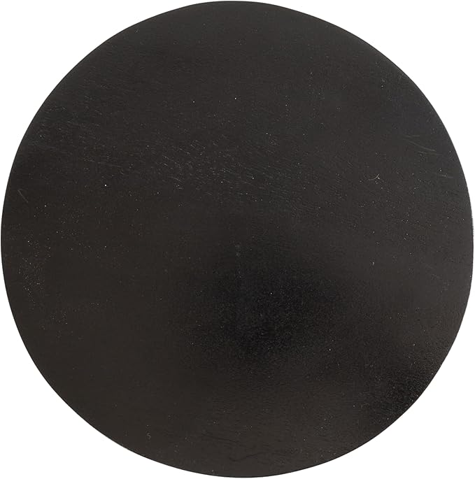 Kate and Laurel Dahl Modern Slatted Wooden Round Drink Table; 12 x 23; Black; Transitional Wood Accent Pedestal Table for Use as Living Room Plant Stand or Small Bedroom Nightstand