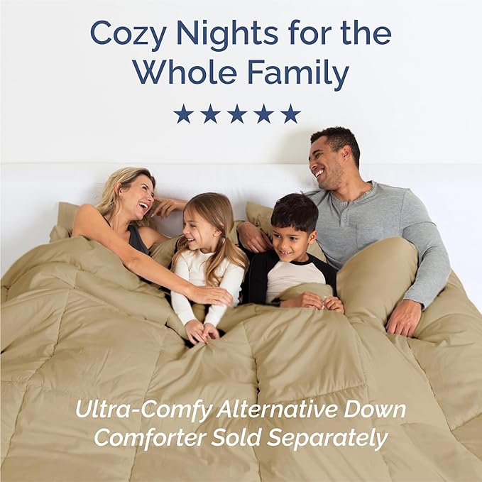 Split King Size 5 Piece Sheet Set - Comfy Breathable & Cooling Bed Sheets Set - Hotel Luxury Bedding for Women, Men, Kids, Teens, Boys & Girls - Deep Pockets, Soft and Wrinkle Free - Oeko-Tex - Beige