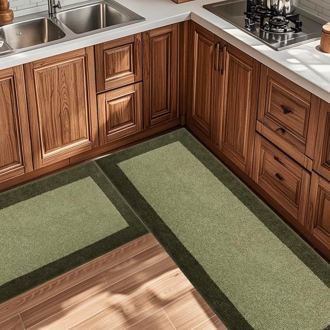 Machine Washable Runner Rug 24" x 84", Non Slip Kitchen Mat for Floor, Absorbent Entryway Rug for Kitchen, Bedroom, Hallway, Bathroom, Door (Roll Packing)