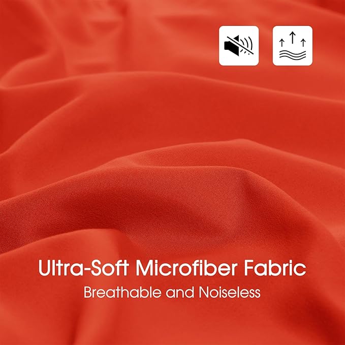 Basic Beyond King Size Comforter Set - Orange Reversible King Bed Comforter Set for All Seasons, Flame/Charcoal Gray, 1 Comforter (104"x92") and 2 Pillow Shams (20"x36"+2")