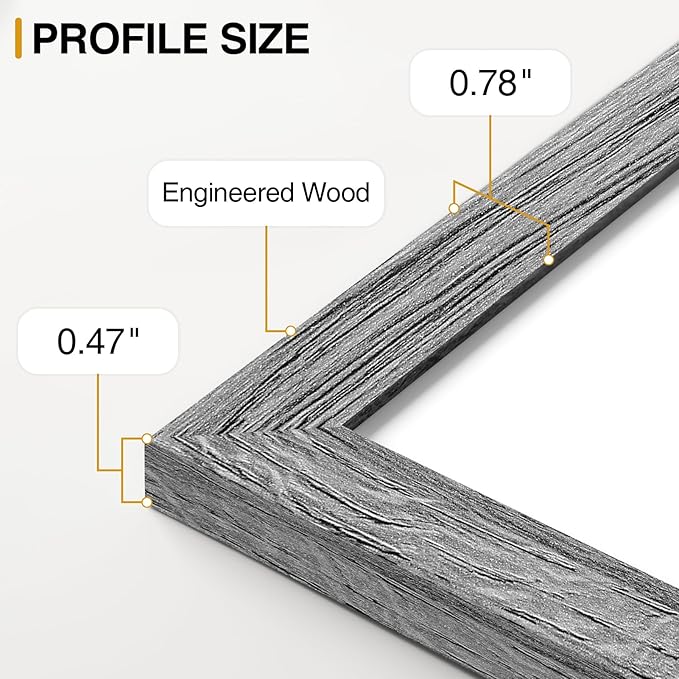 Vittanly 15 Pack Picture Frames Collage Wall Decor for Mounting or Tabletop Display, Gallery Frame Set for Family, Multi Sizes Including 3pcs 8x10, 6pcs 5x7, 6pcs 4x6, Black, Brown and Grey