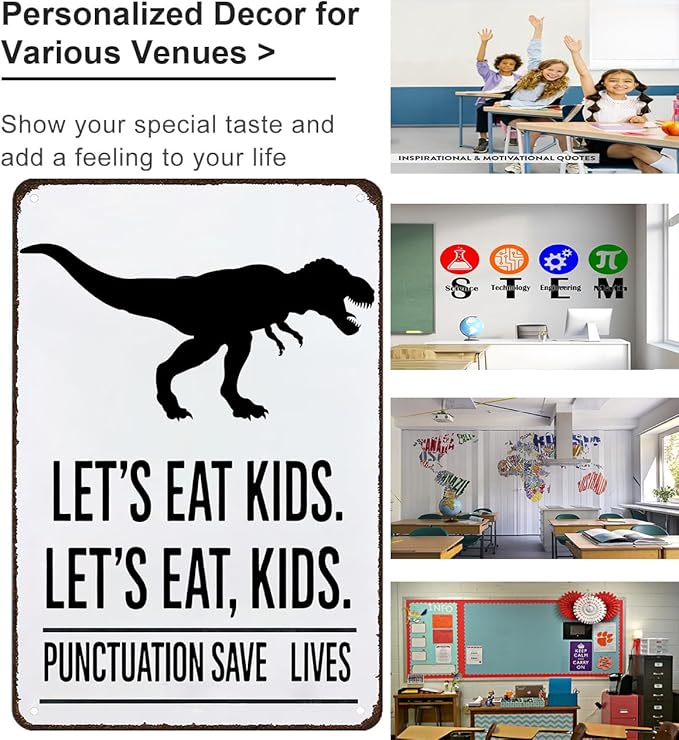 Students Teachers Gift Funny Math/English/Science/History Class Tin Sign for Home Classroom Study Room Wall Decor 8x12 Inch (3152)