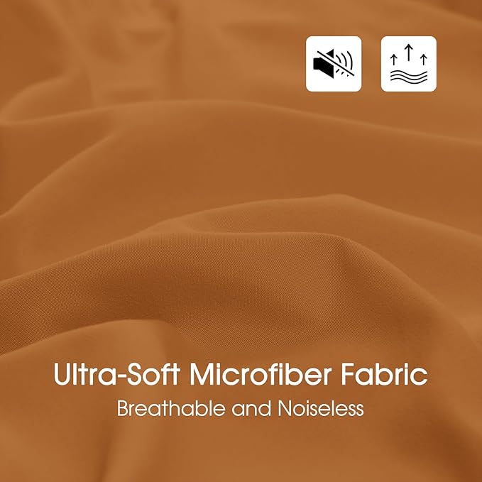 Beyond King Size Comforter - Burnt Orange Reversible Set for All Seasons, 104"x92" Comforter and 2 Pillow Shams (20"x36")